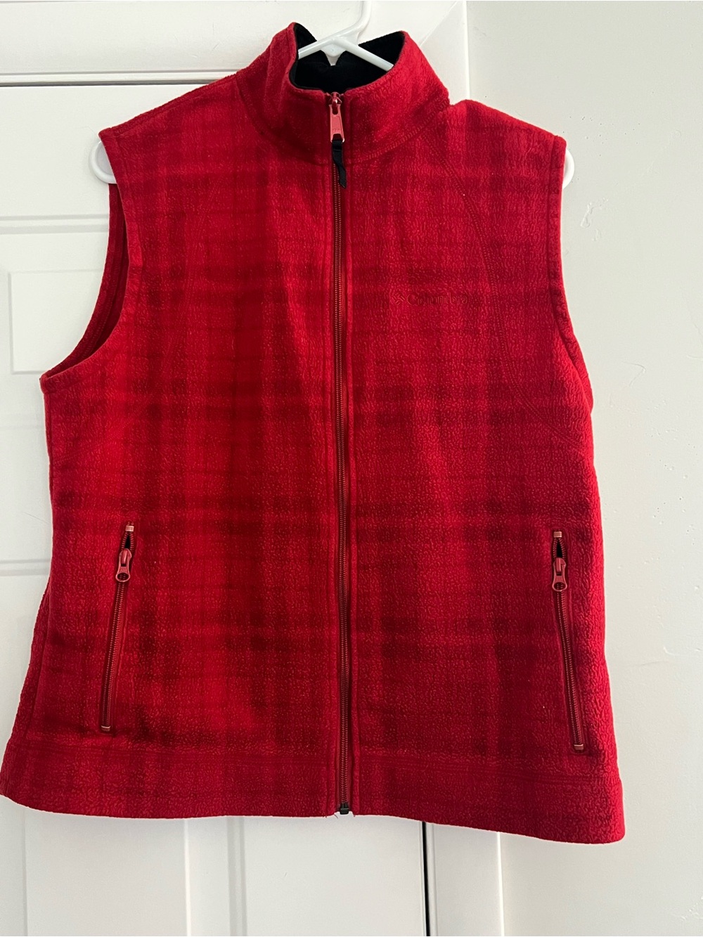 Columbia Red Women's Fleece Zip Vest